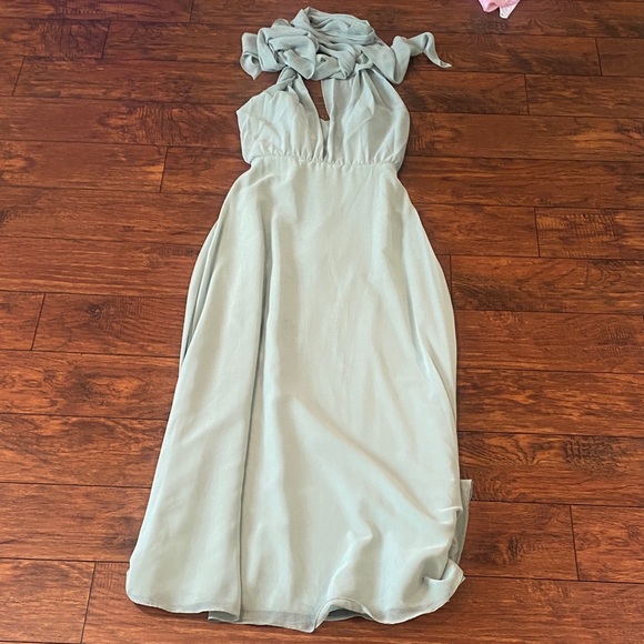 Revelry Sage 908 Devan Convertible Chiffon Dress for Bridesmaids - Picture 1 of 3